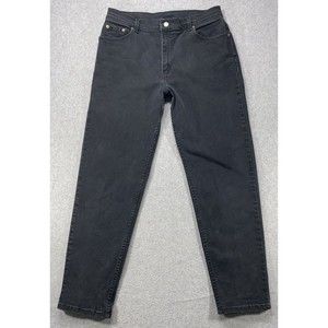 Levi’s 550 Jeans Womens 32x29 Black Relaxed Fit Tapered‎ Denim Faded Distressed